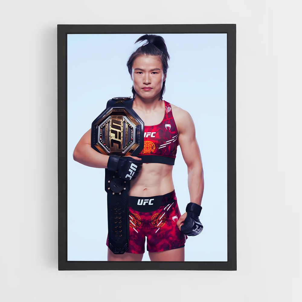 Poster Zhang de weili – affiche MMA (vue 2)